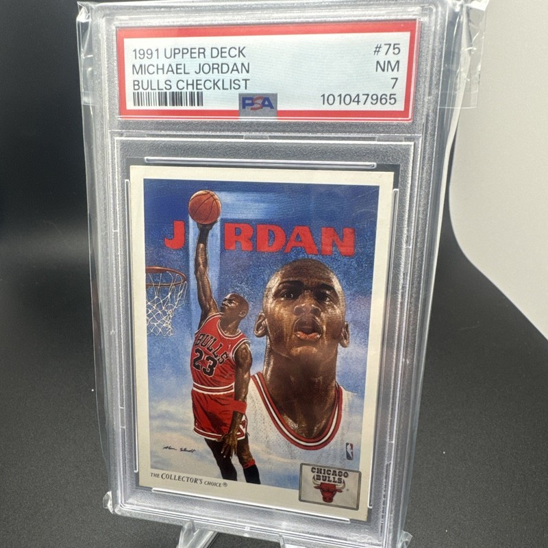 1991-92 Upper Deck - Team Checklist Michael Jordan #75 PSA 7
