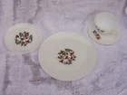 Vtg Lot of 18 Fire King Honeysuckle Dinner Plates Bread Plates Cups Saucers