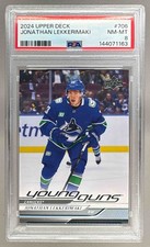 1163 Jonathan Lekkerimaki 2024 Upper Deck Extended Series Young Guns RC PSA 8