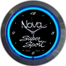 Neonetics 8NOVAX Gm Chevy 'Nova Super Sport 16 Inches Neon Clock