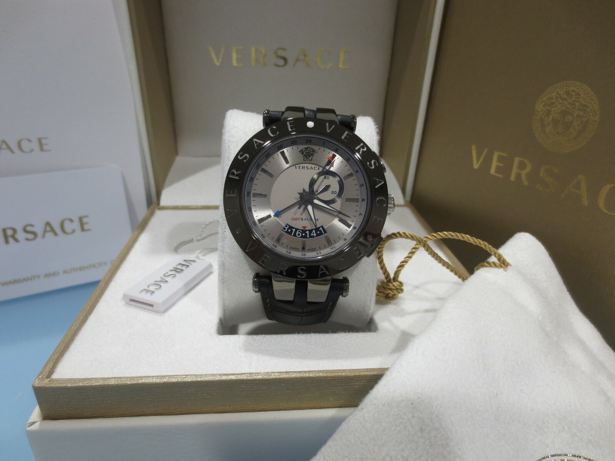 Versace Men's 29G98D535 S009 V-Race GMT Alarm Swiss Quartz Versace Men's 29G98D535 S009 V-Race GMT Alarm Swiss Quartz