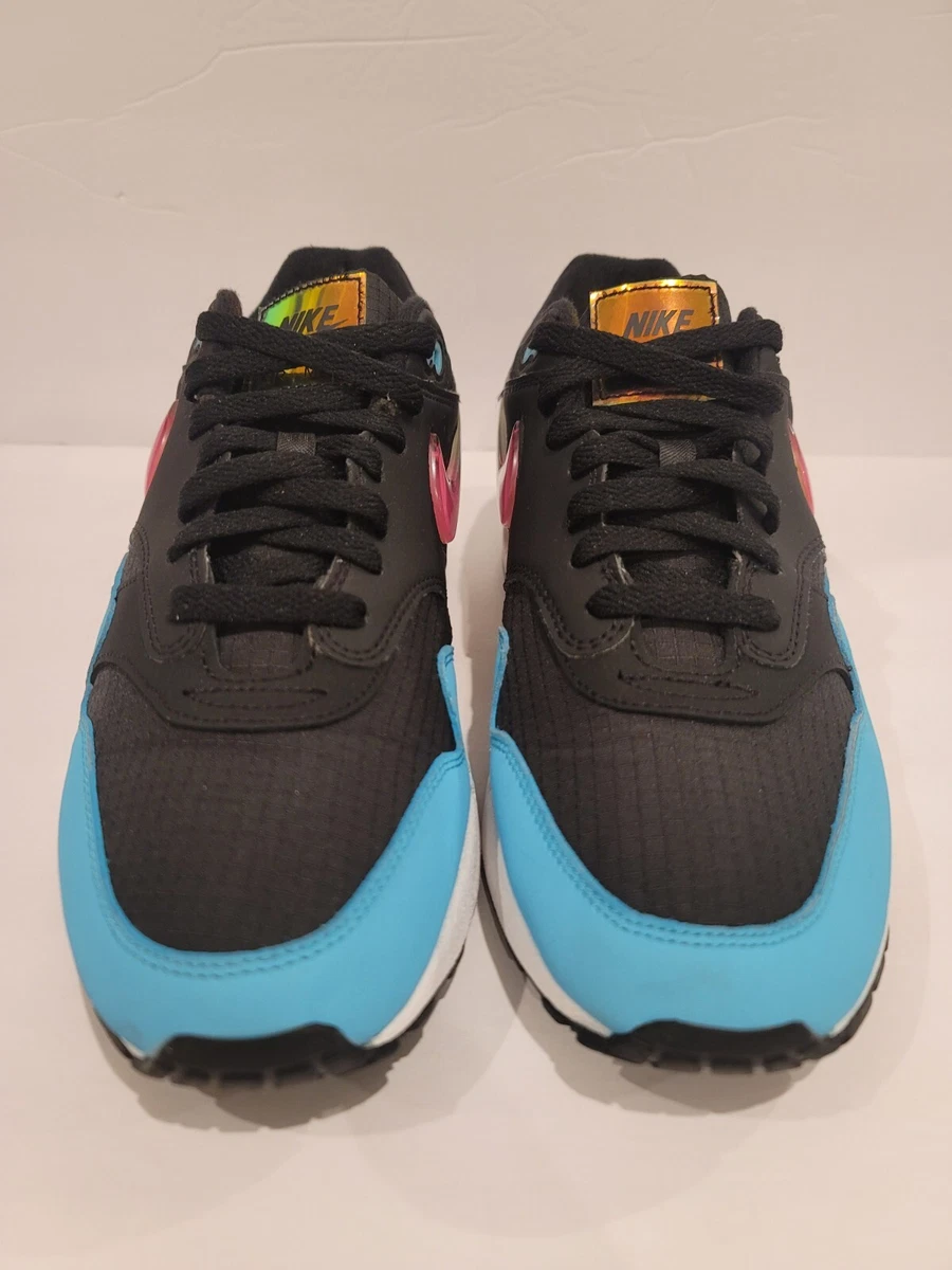 Air max 1 jelly swoosh black fuchsia shop blue fury