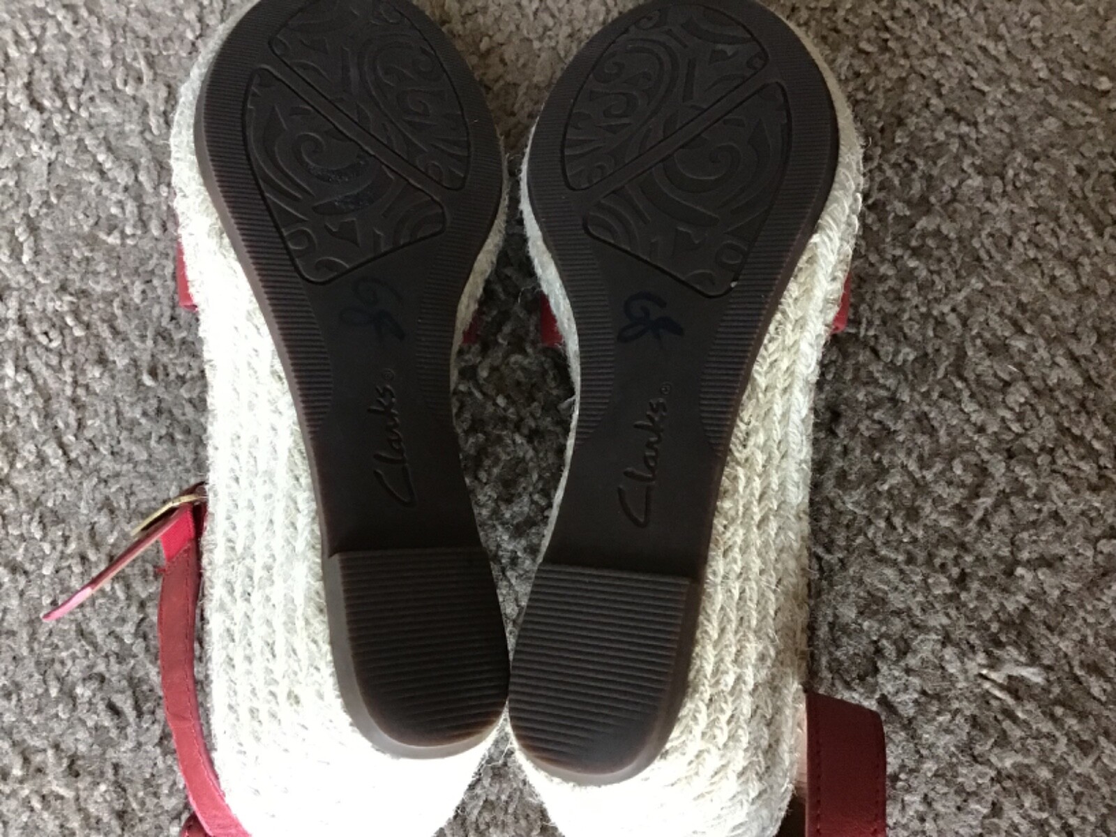 CLARKS Artisan Petrine Selma red espadrilles ankl… - image 5