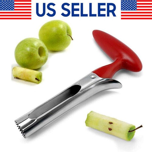 Fruit Apple Corer Pear Tools Stainless Steel Kitchen Twist Easy Core Remover US