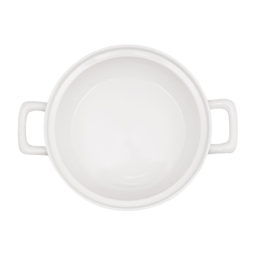 8.54"/7.5" Ceramic Soup Tureen W/ Ladle & Glass Lid White Porcelain Serveware - Picture 39 of 44