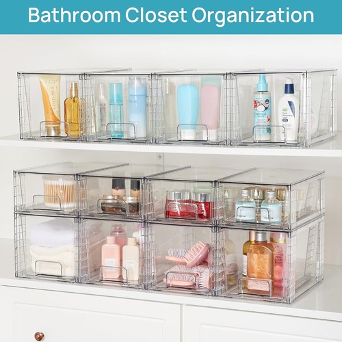 Durable Acrylic Storage Drawers – 4 Pack for Kitchen, Pantry, and Bathroom - Picture 6 of 10