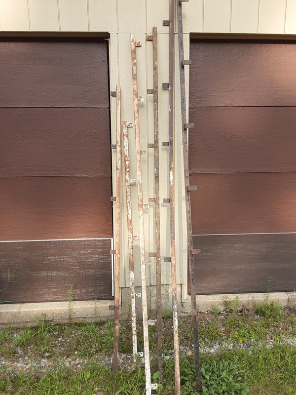 VINTAGE BARN DOOR RAIL SYSTEM WITH (2) 10' RAILS & 3 DOUBLE PULLEY/HANGERS