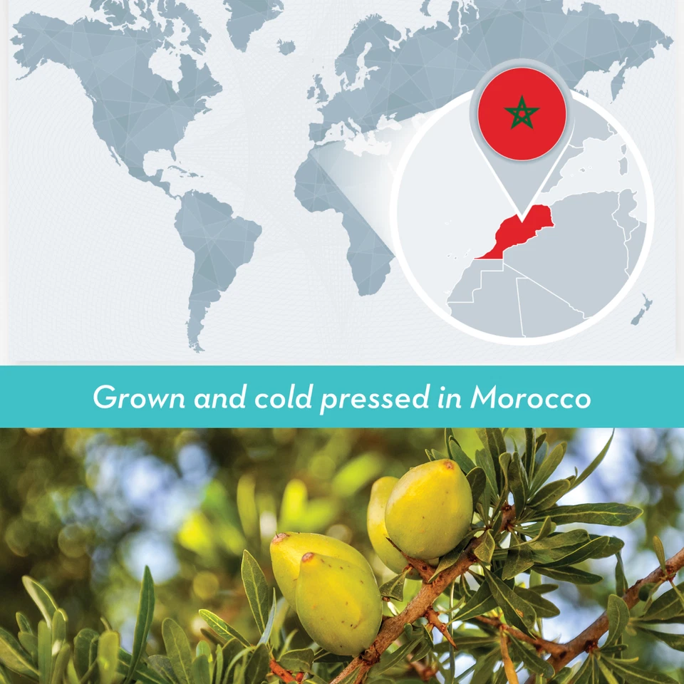 Aceite de argán a granel - Tamaño grande al por mayor - Prensado en frío, 100 % puro, aceite portador Foto 2 de 4