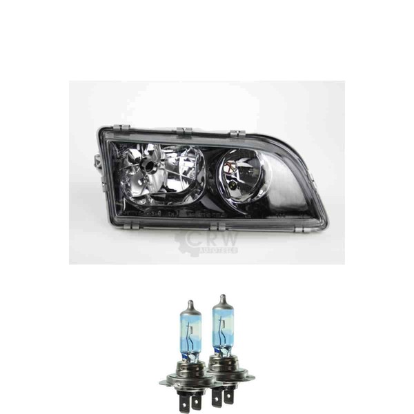 Halogen Scheinwerfer Rechts H7 Schwarz FüR Volvo V40 Kombi S40 I Inkl. Lampen-image