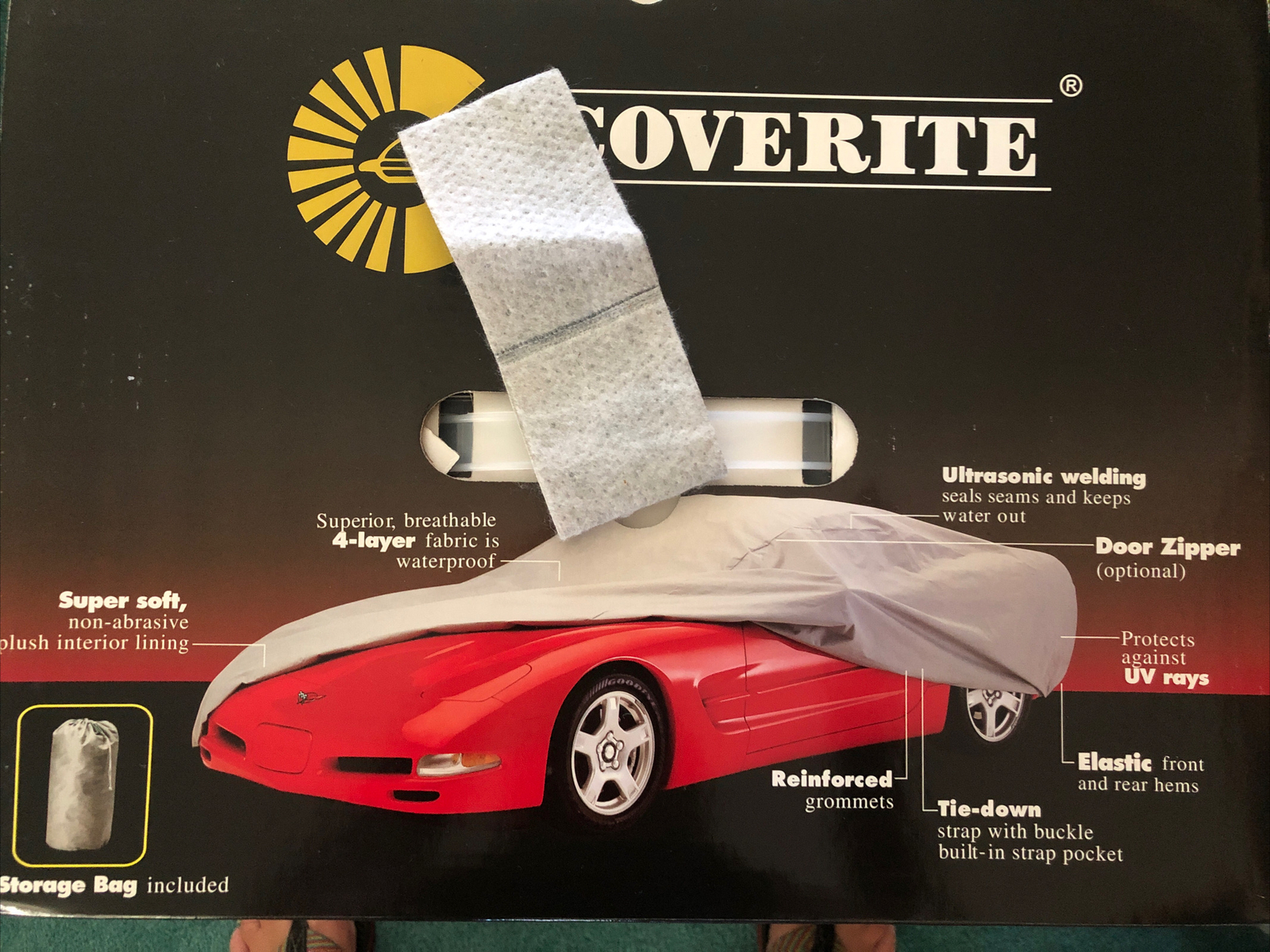 Coverite Prestige Size A, 4 Layer Cover Fits Cars 13’4” (407cm) Gray