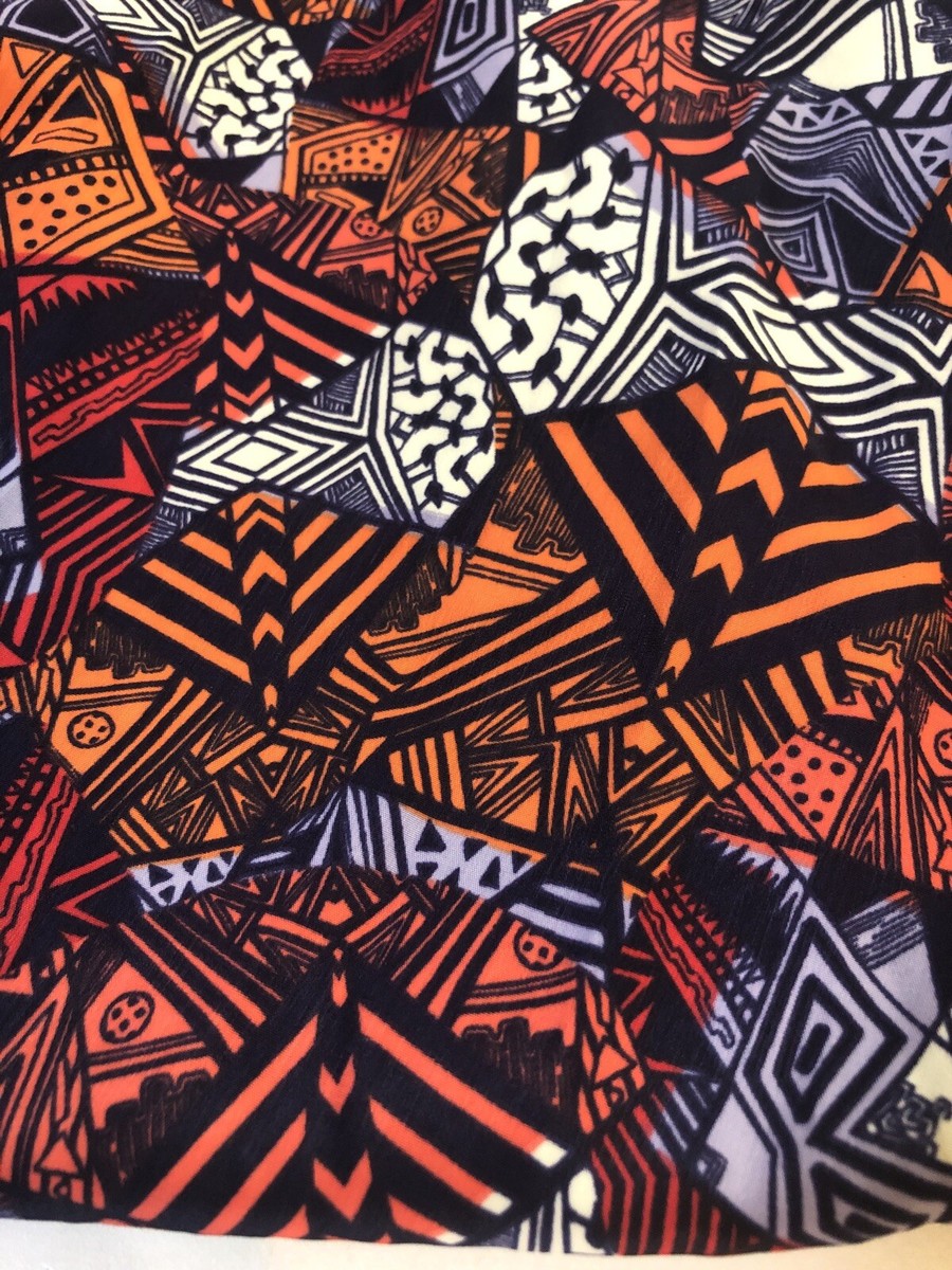 NWT Lularoe Joy Long Vest Small Colorful Geometric Silky 100