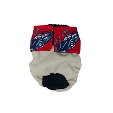 Barkertime Fast Car on Frosty Cream Dog Diaper - Made in USA