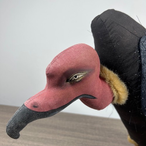 VTG Turkey Vulture Plush 17” Halloween Decor Joe Spencer Folk Art Collectible - Picture 4 of 13