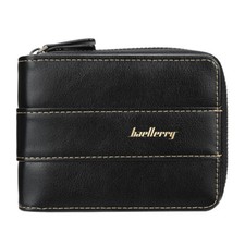 Mens Wallet Leather Zip Around RFID Bifold Zipper Popular ID Card Holder Clutch