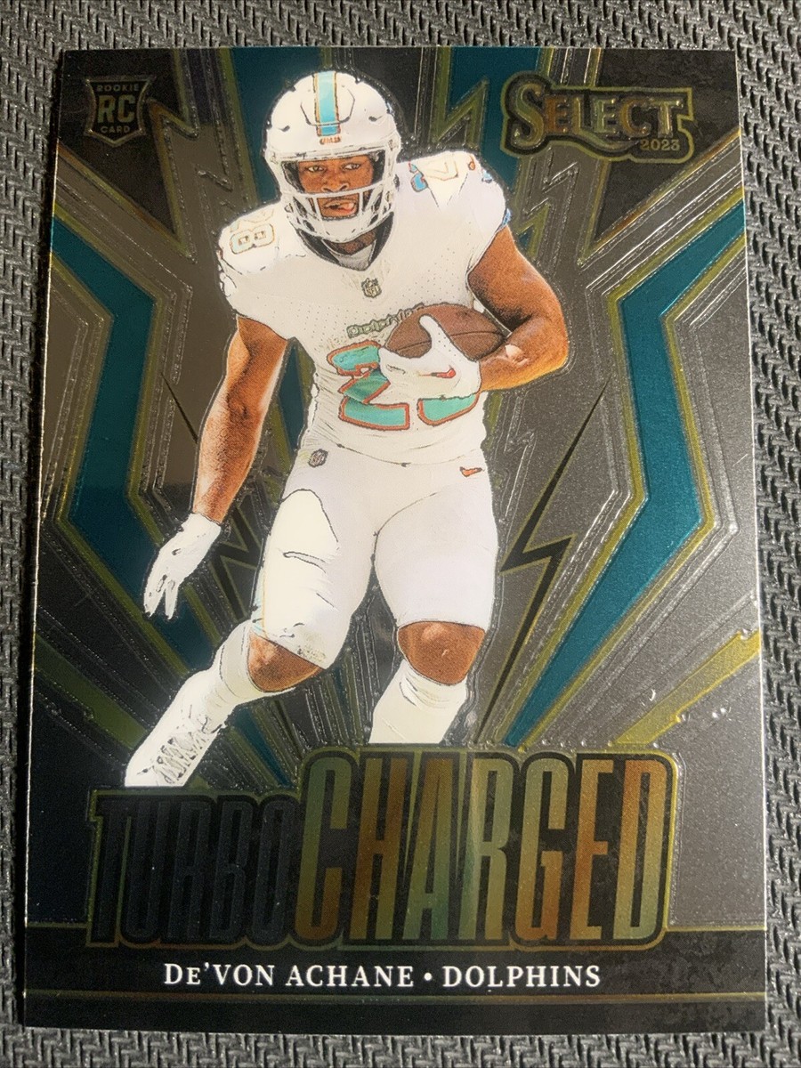 デスコア The Raven Autarchy / 3枚セット サイン入り 2023 Panini Select Devon Achane Turbo Charged Rookie RC #TUR-DAC