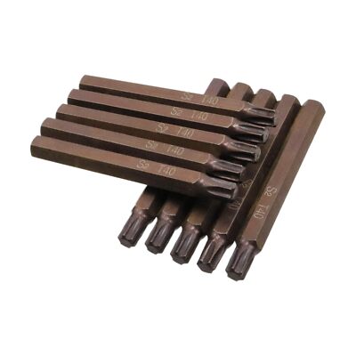 T40 Torx Screwdriver Bit Set 6 Point Star Bits with 5/16'' Hex Shank Star Scre...