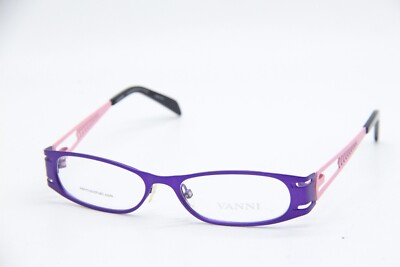 NEW VANNI VK9049 C57 PURPLE PINK BLACK AUTHENTIC EYEGLASSES FRAMES 47-14