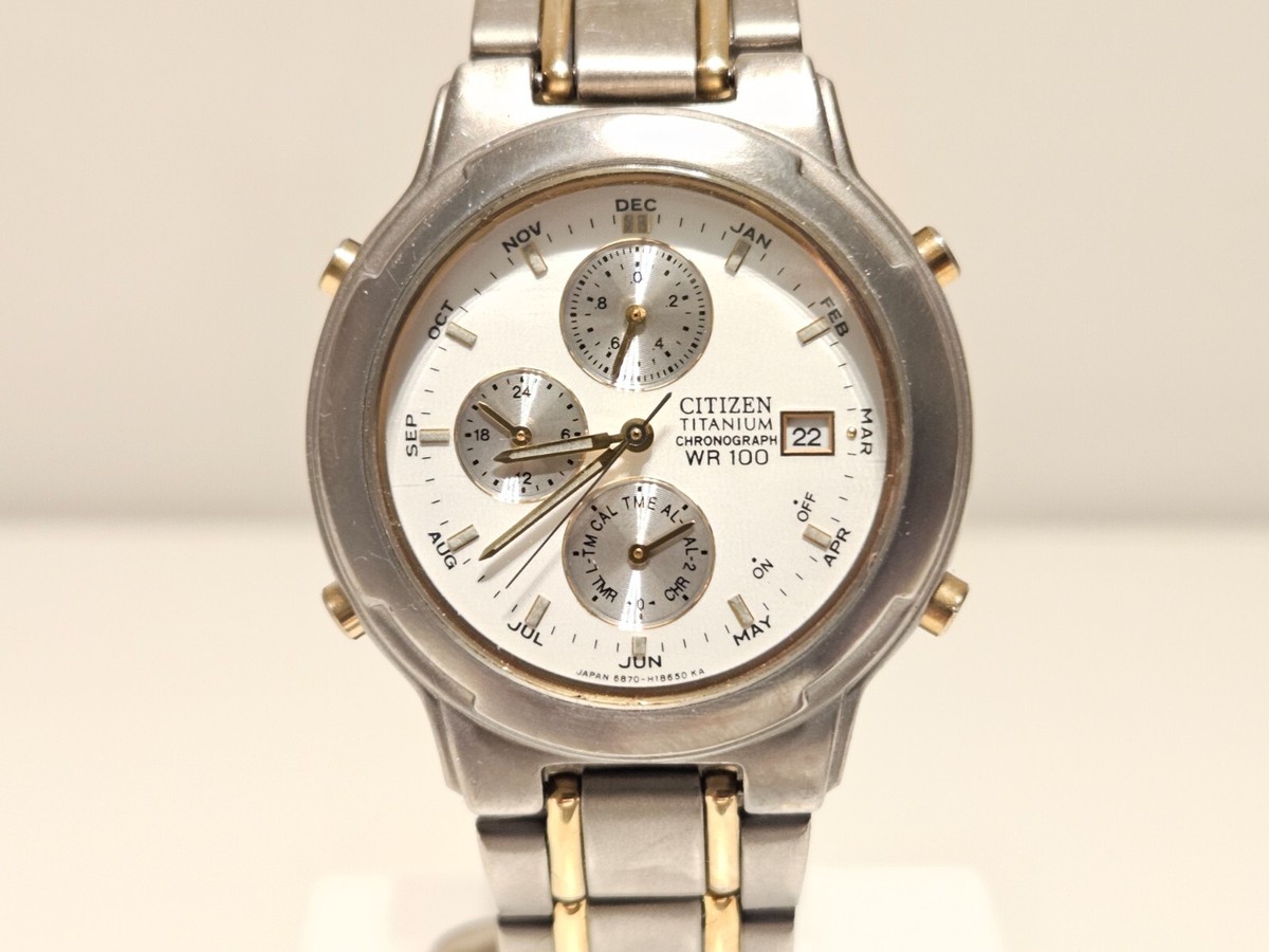 VINTAGE TITANIUM MULTIFUNCTION ALARM CHRONOGRAPH MEN'S WATCH