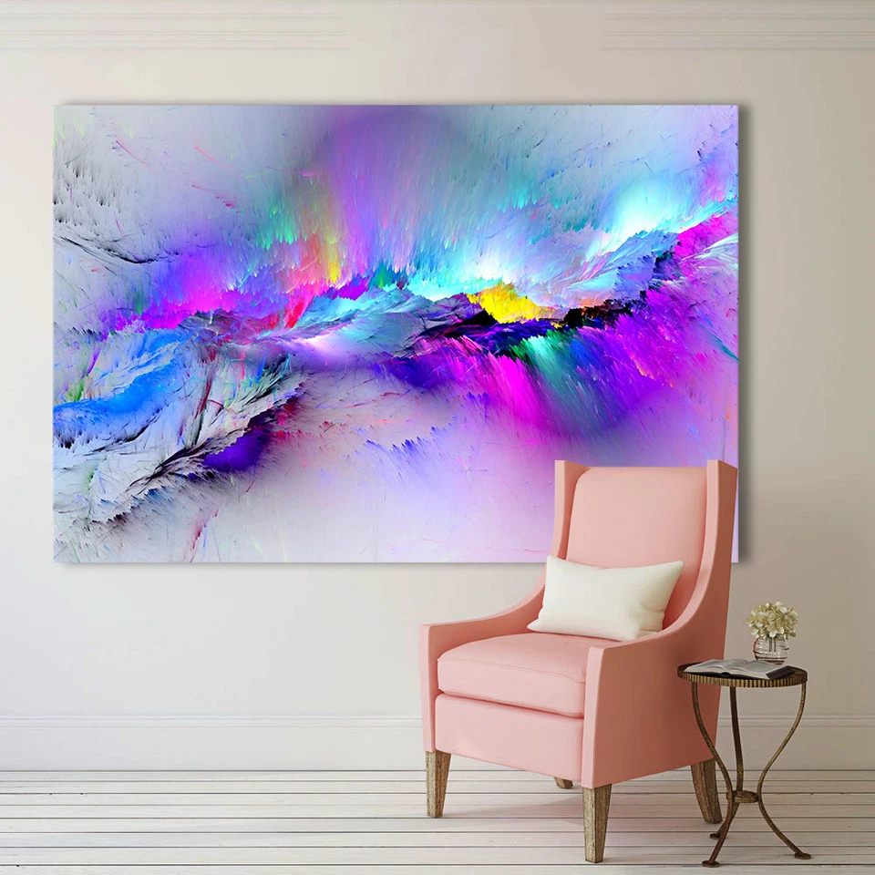 Abstract cloud colorful Love Painting Classical Canvas Print wall art home decor - image 2 of 3