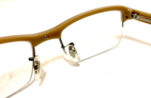 RAY BAN RB7014 5155 BROWN TAN AUTHENTIC SEMI RIMLESS EYEGLASSES RX 52-18-140 NEW - Picture 5 of 8