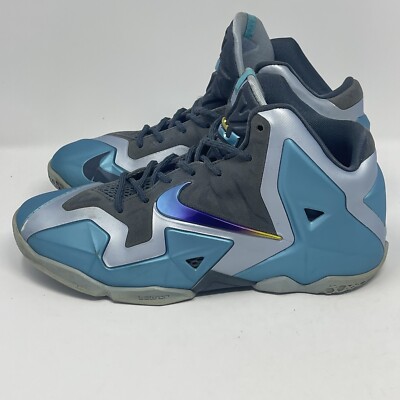 Nike Lebron XI GS Shoes Boys  5.5 Y Armory Slate Gamma Blue Light 621712-400