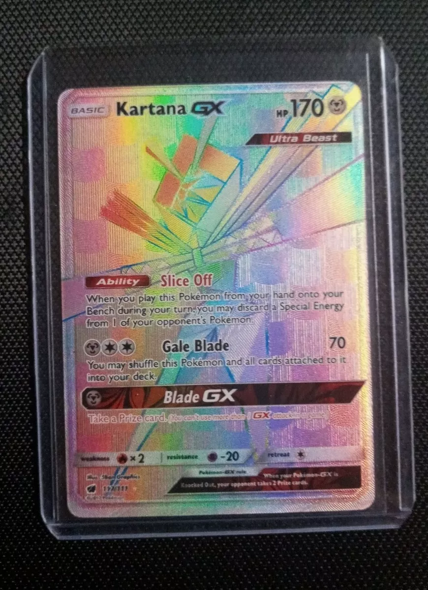 Kartana GX 117/111 Crimson Invasion Pokemon Card - Rainbow Secret Rare NM/M