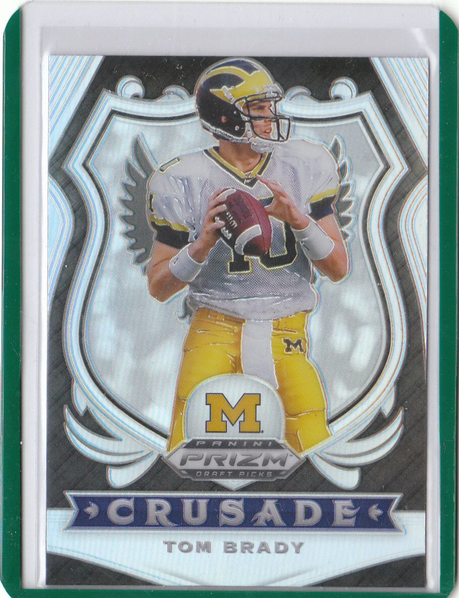 2020 Panini Prizm Draft Silver Holo Crusade Refractor #100 Tom Brady Buccaneers