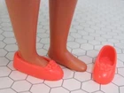 VTG 1990s 7" Barbie Sister STACIE Doll WHITNEY HOT NEON ORANGE FLAT flower SHOES