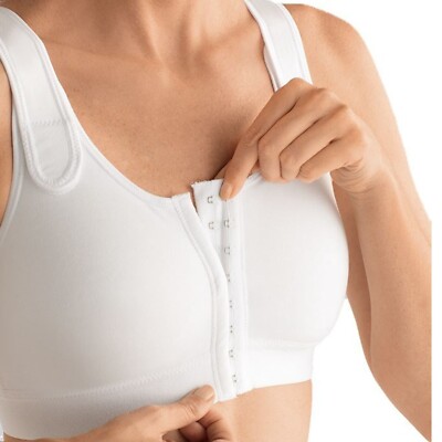 Amoena Sarah Kompressions-BH weiß Größe 34B ohne Bügel Post OP Komfort 0778