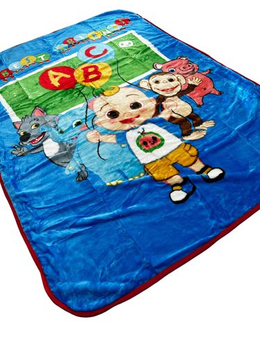 Cocomelon "Best Friends" weiche Plüschdecke 60"x80" Twin Size - Bild 4 von 5