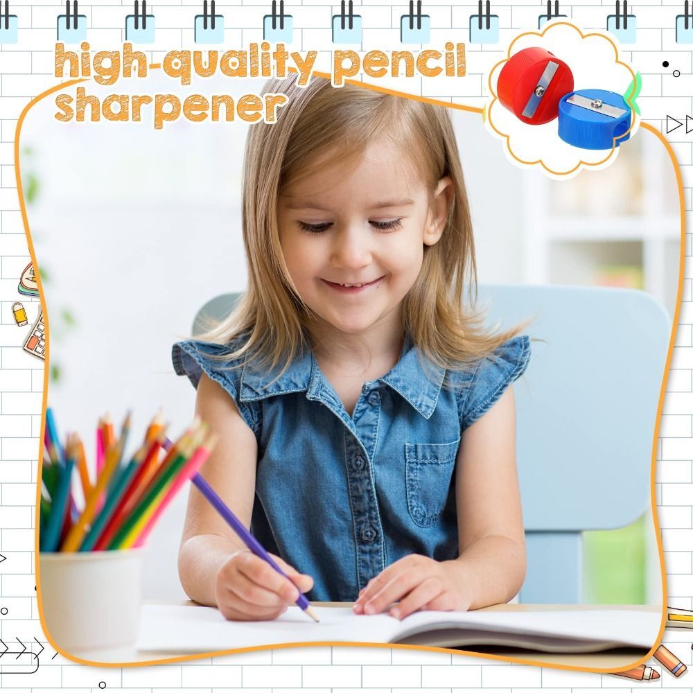 200 Pcs Multicolor Pencil Sharpeners Pocket Pencil Sharpener Office