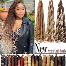 Curly Braiding Hair Loose Wave French Curls Spiral Silky Synthetic Extensions US