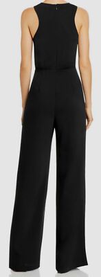 $276 Likely Women's Black V-Neck Casey Wide-Leg Sleeveless