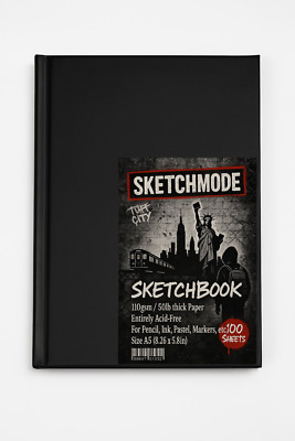 8.3 x 5.8 A5 Sketchbook   100 Sheet SketchMode for Drawing Sketching & Art