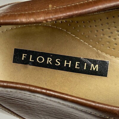 Florsheim Woven Tassel Leather Loafers 10.5 Brown Dress  display picture 1