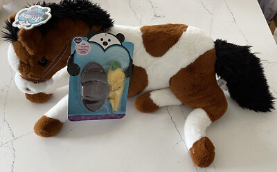 Animal Alley Brown Horse with Mane Hooves Plush Pony Toys R Us 25'' Long  Large