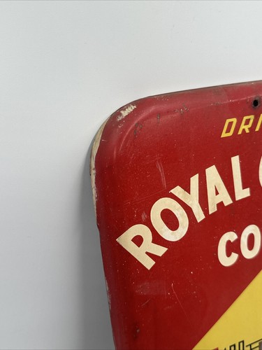 Vintage Original Drink Royal Crown Cola Thermometer Sign Used - Picture 10 of 22