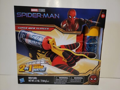 New Marvel Spider-Man Super Web Slinger 2 in 1 Shoots Webs or Water Shooter Toy