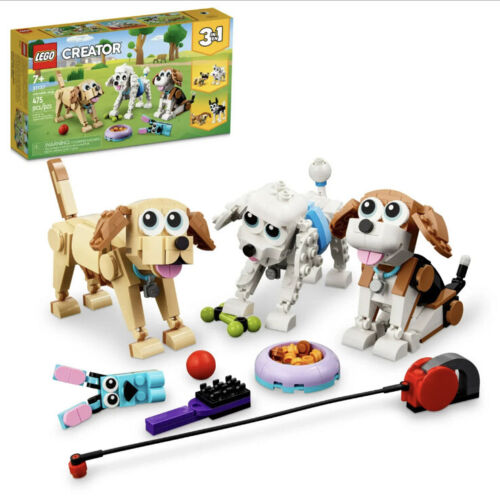LEGO Creator 3 in 1 Adorabili cani figure animali giocattoli 31137 - Foto 1 di 5