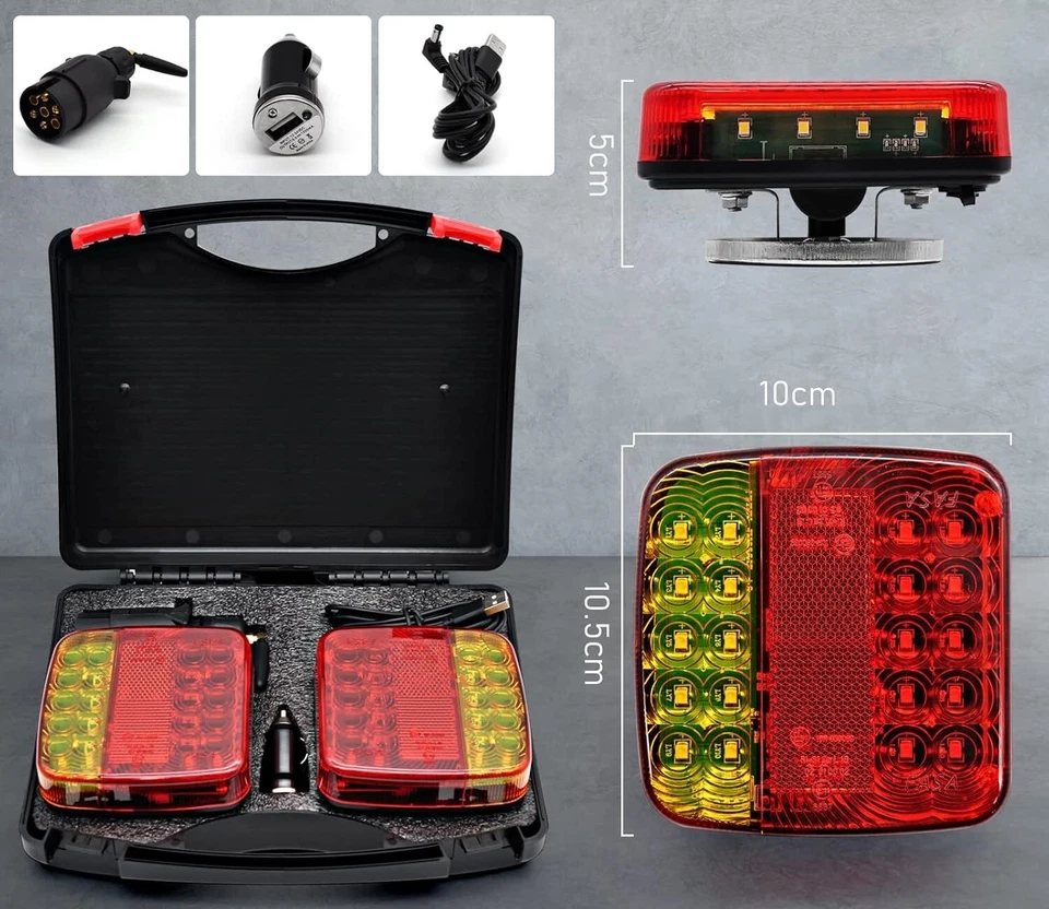 feu remorque sans fil, LED fixation magnétique - Photo 4/4