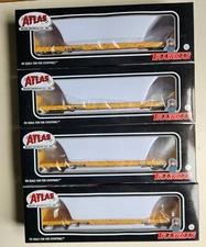 Atlas HO 62' short Bulkhead flat car TTX 4 roadnumbers (price per car)