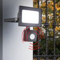 Led AußEn Haus Wand Strahler Alu Lampe Garagen Einfahrt Leuchte Bewegungsmelder