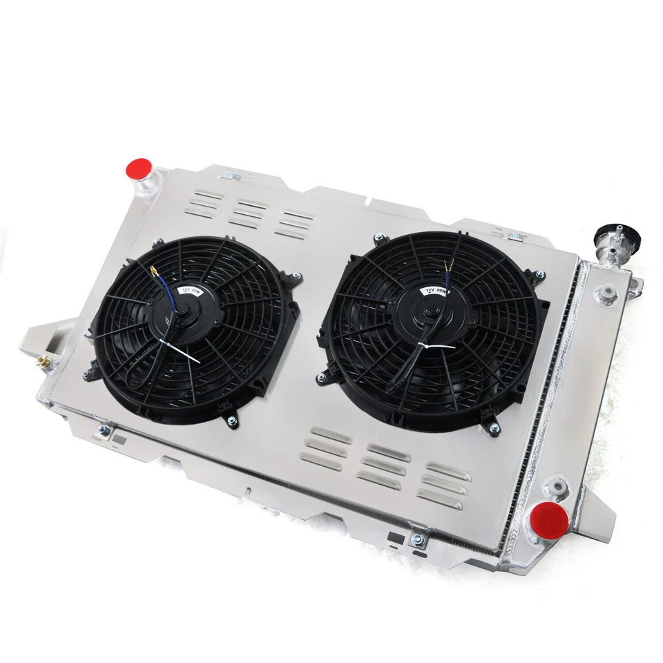 4 Row Radiator Shroud+Fan Relay For 1985-1996 Ford F-150 F-250 F-350 Bronco 4.9L — 第 4/4 张图片