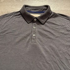 Tommy Bahama Polo Shirt Mens Large Gray Performance Modal Short Sleeve
