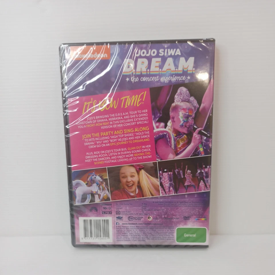 Nickelodeon Jojo Siwa D.R.E.A.M (DVD) Guy Amir Kayla-Marie Gaskin Nuevo R4  Foto 2 de 4