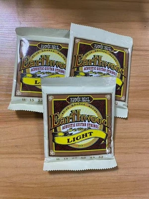 3 Pack Ernie Ball Earthwood Light 80/20 Bronze 2004 Acoustic Strings (11-52 Gaug