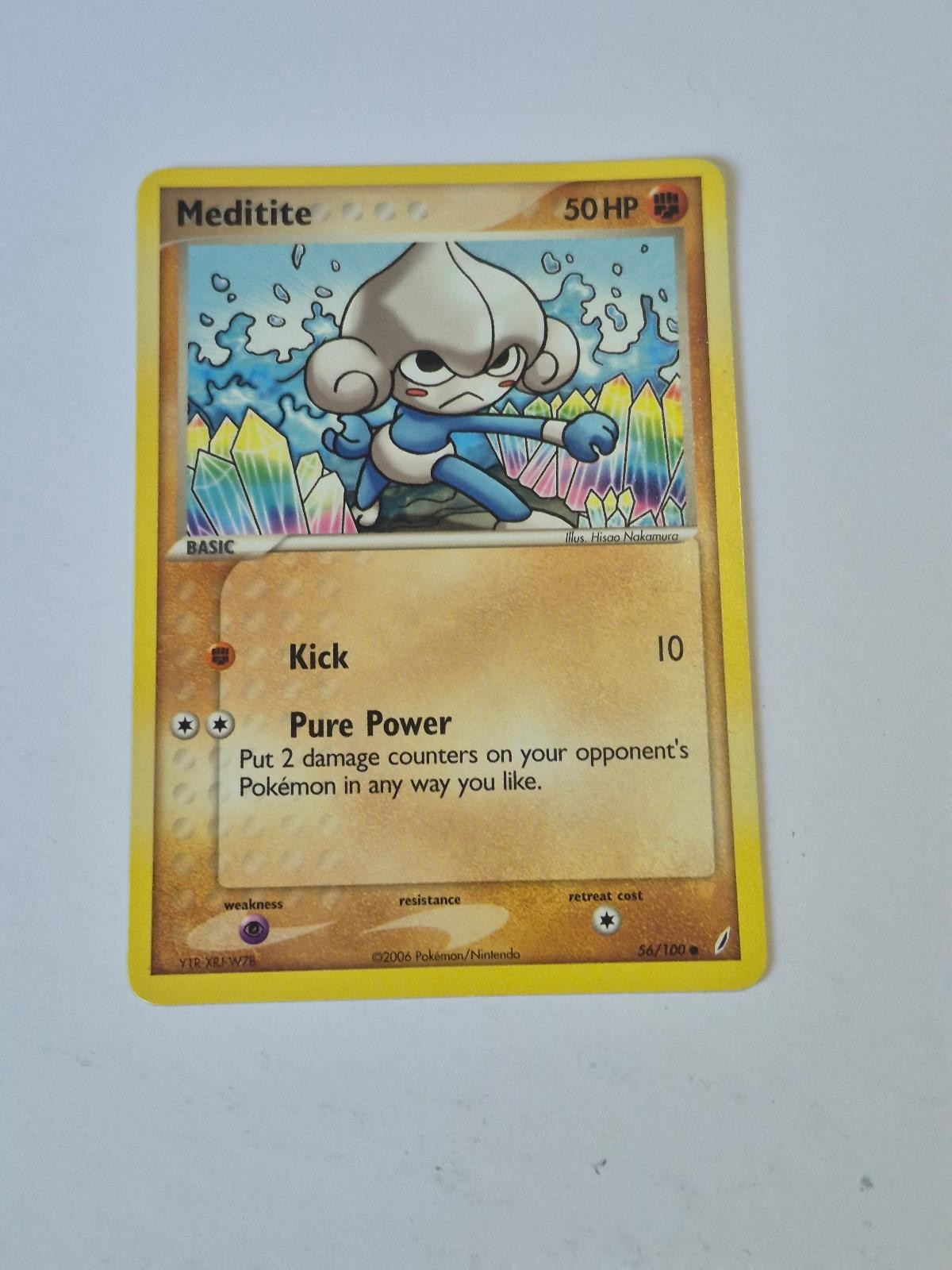 Meditite 56/100 Common Crystal Guardians Pokemon Lightly Played