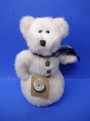 1990s Boyd's Bears Eunice ''Snow bear'' 10 in. Jointed With Tags (creased) & Scarf