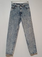 1990 Vintage 28 x 30 Levi s 550 Relaxed Tapered Stone Washed Jeans Made in USA