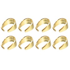100Pcs 5 x 7mm Pinch Clip Clasp Pendant Bail Connector, Gold